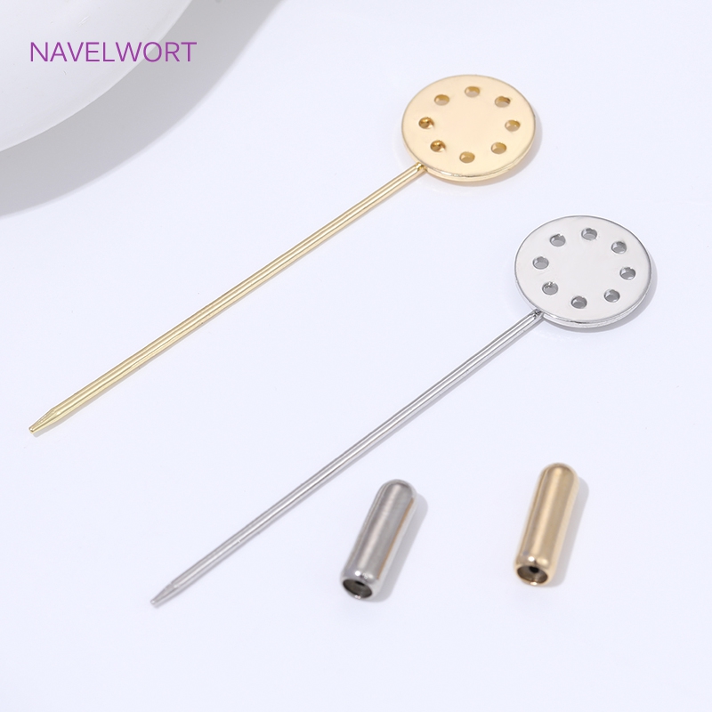 Art Craft Ideas - 14K Gold Plated Long Brooch Safety