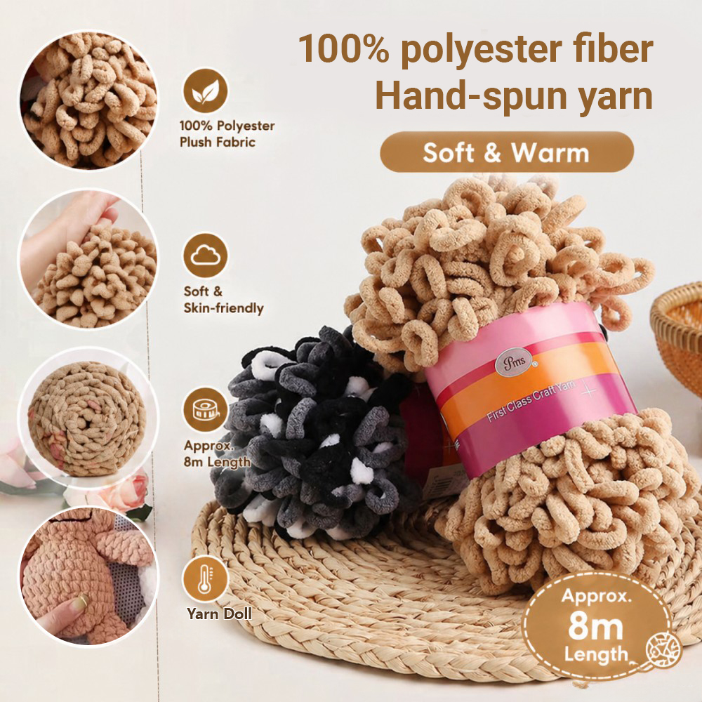 Art Craft Yarn - 100% Polyester Finger Loop Yarn -