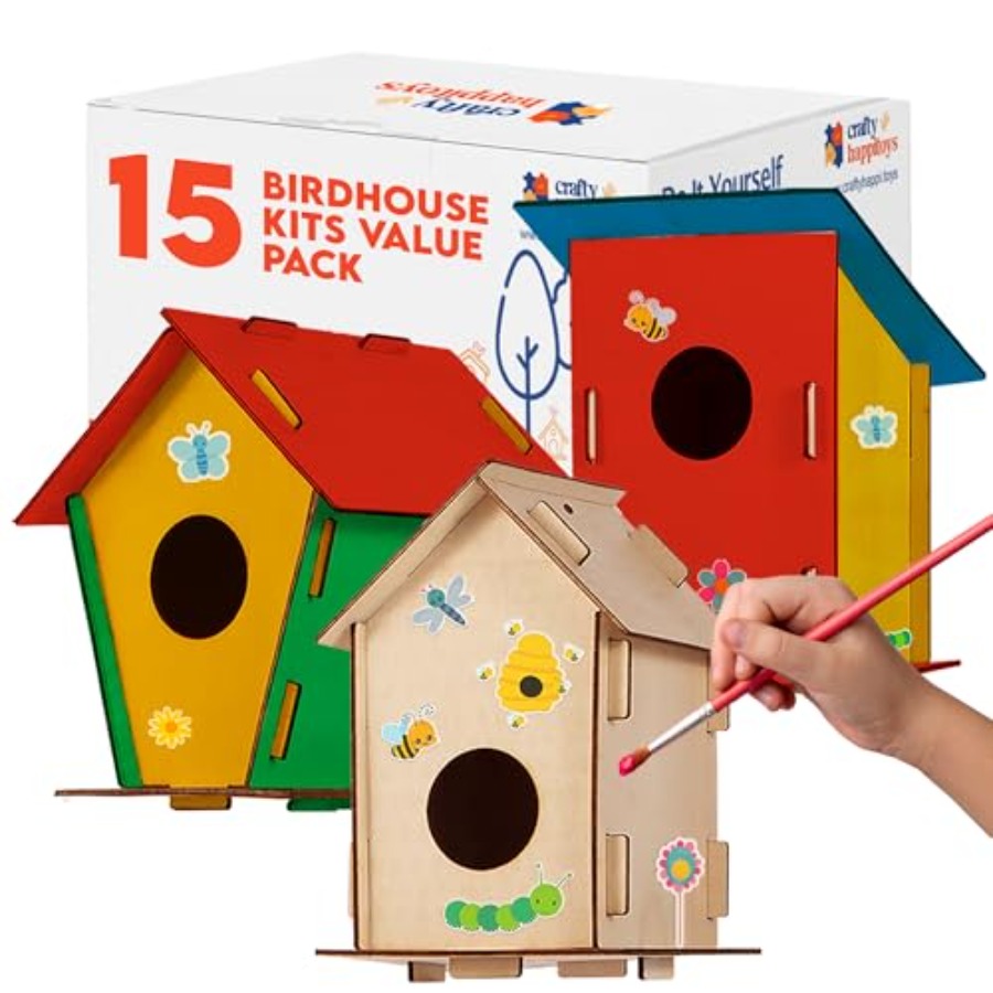 Art Crafting - Kit - Unfinished Wood Bird Houses