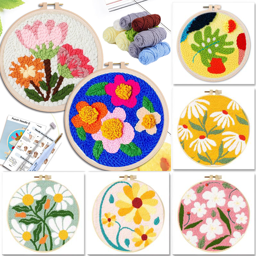 Art Craft Yarn - SDOYUNO Diy Punch Needle Embroidery Starter