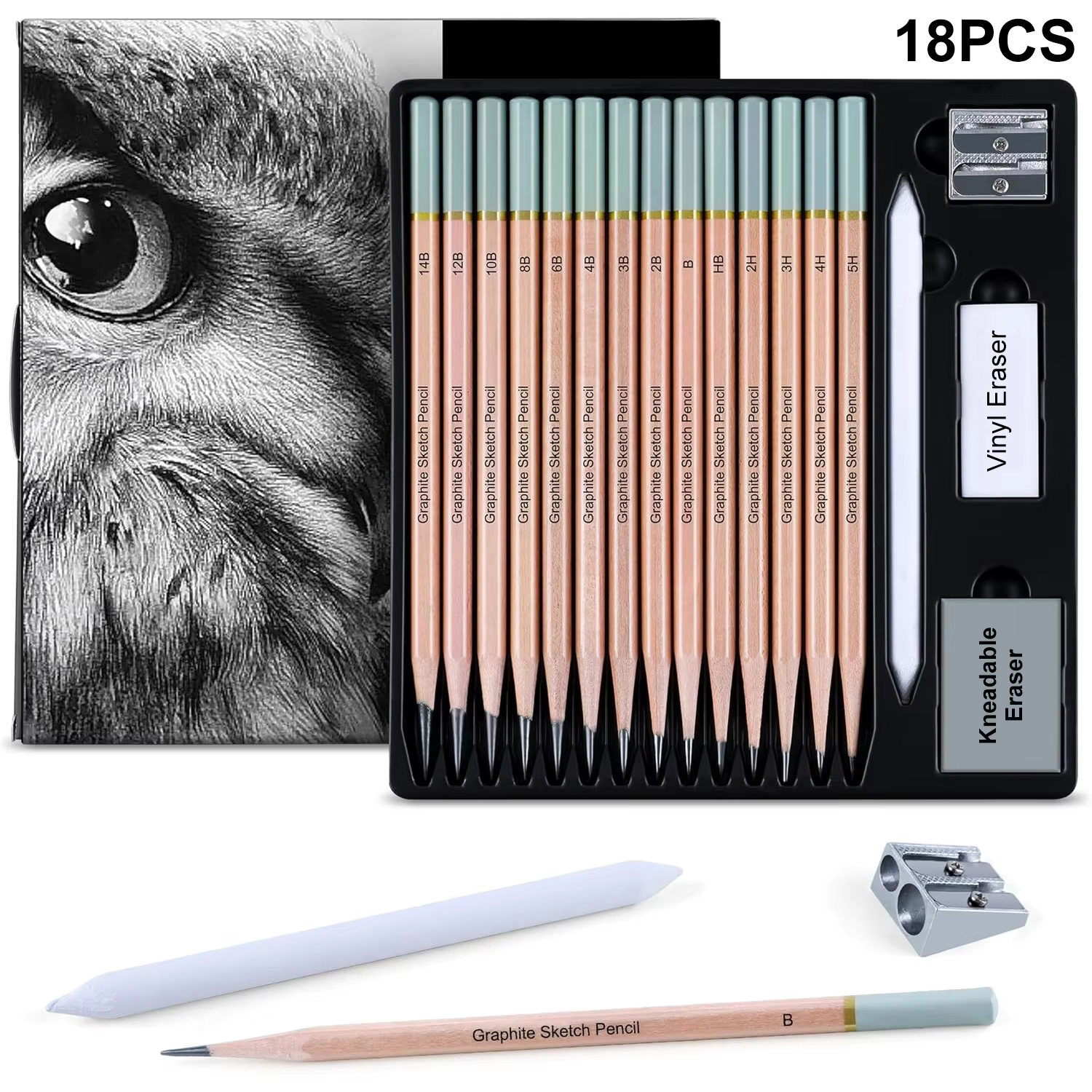 Colored Pencil Professional - 14/18/46/54/60/75pcs Drawing Sketching Coloring Set Drawing
