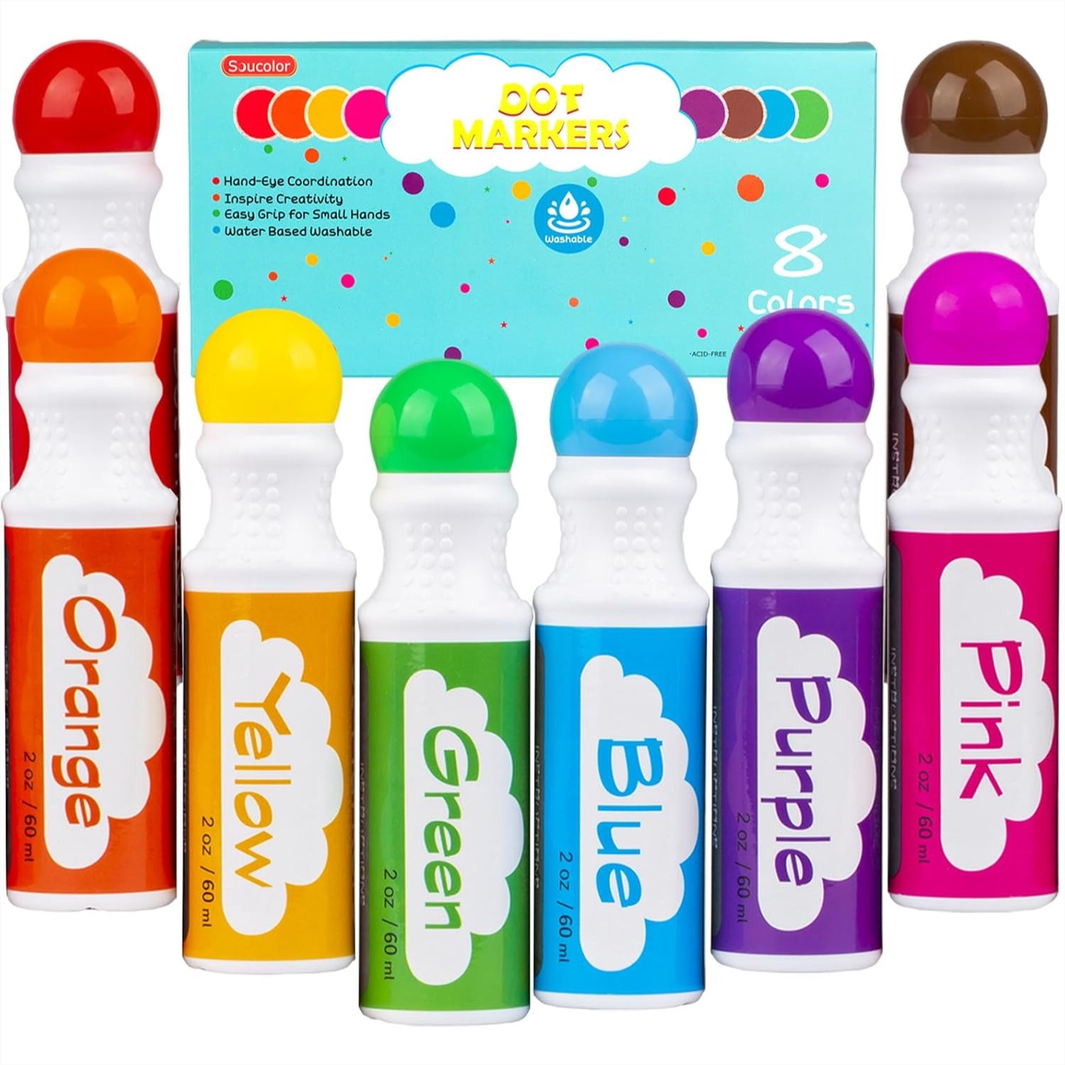 Art Craft Activities For Preschoolers - Dot Markers for Toddlers 8 Colors