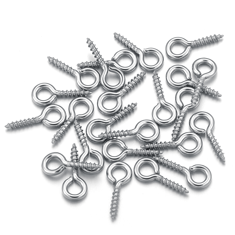 Art Craft Ideas - 100pcs/lot Stainless Steel Mini Screw Eye