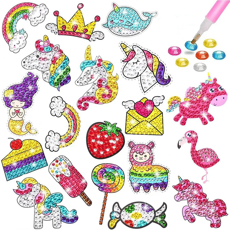 Art Craft Ideas With Paper - Make Diamond Stickers Kids 5D Painting