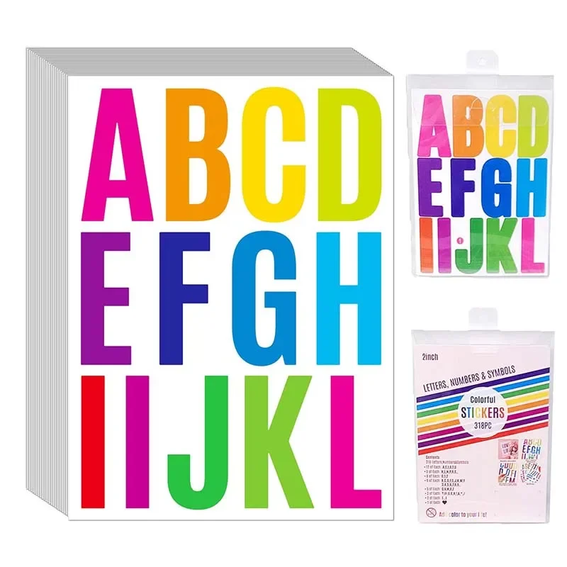 Art Craft 2 Year Olds - 318pcs Large Letter Stickers 2 Inch
