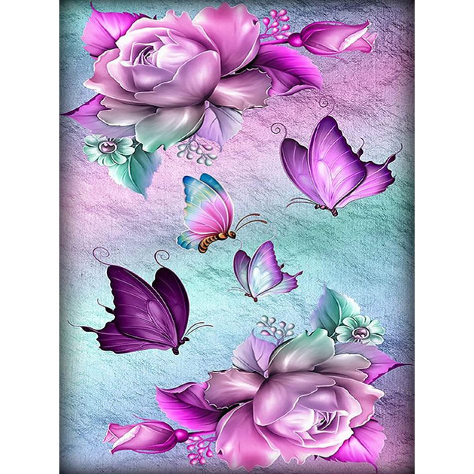 RUOPOTY Purple Flowers Diamond - Art Craft Ideas With Paper ulasan dan harga