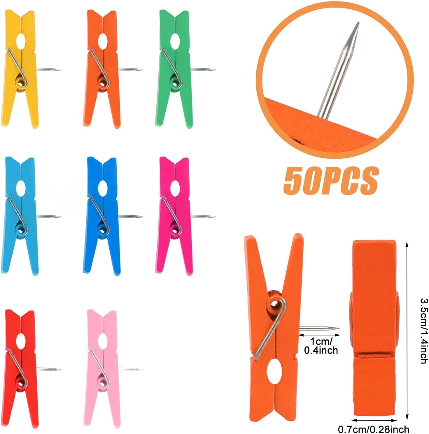 50 PCS Colorful Push Pin with  - Artwork Craft ulasan dan harga