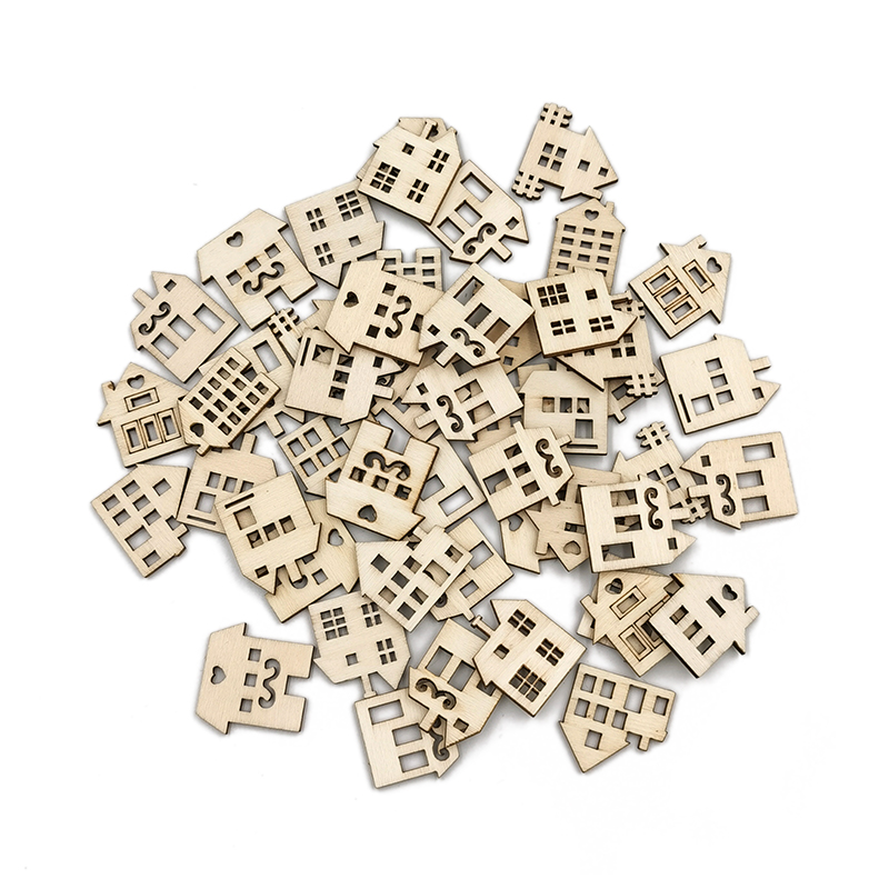 50pcs DIY Crafts Blank House S - Art Craft Activities For Preschoolers ulasan dan harga
