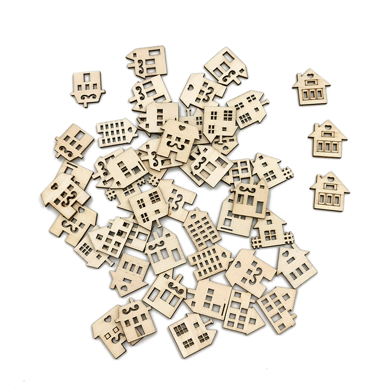 50pcs DIY Crafts Blank House S - Art Craft Activities For Preschoolers ulasan dan harga