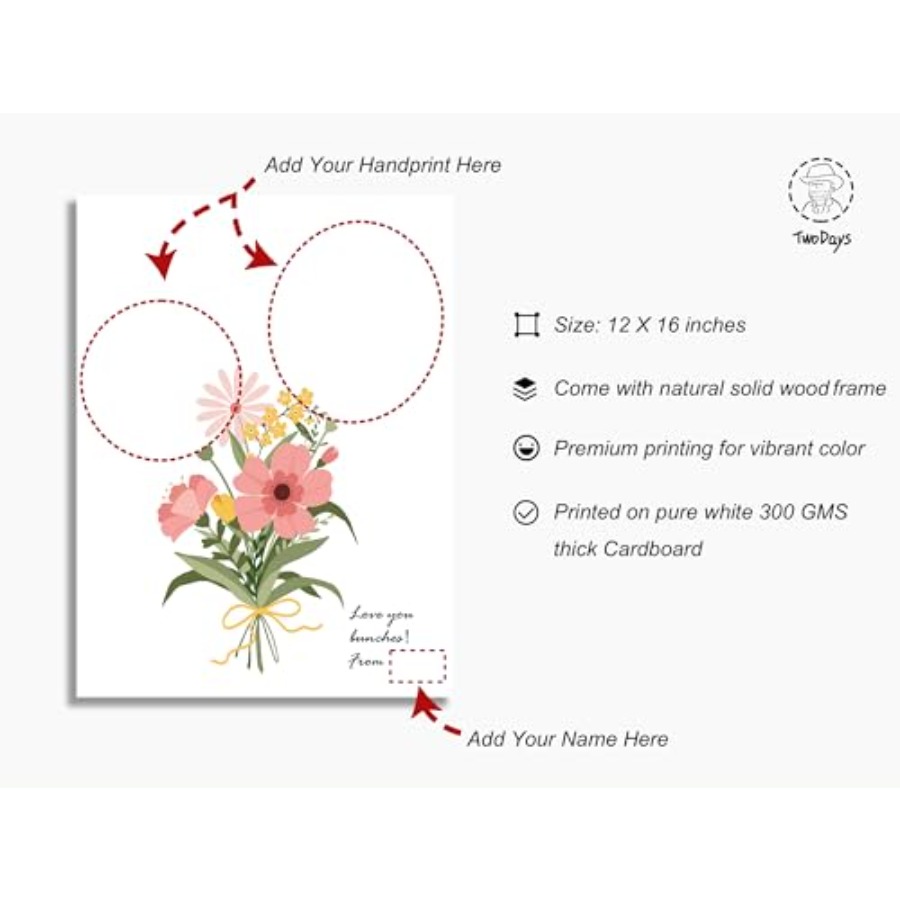 Flower Bouquet Handprint Art C - Art Crafting ulasan dan harga