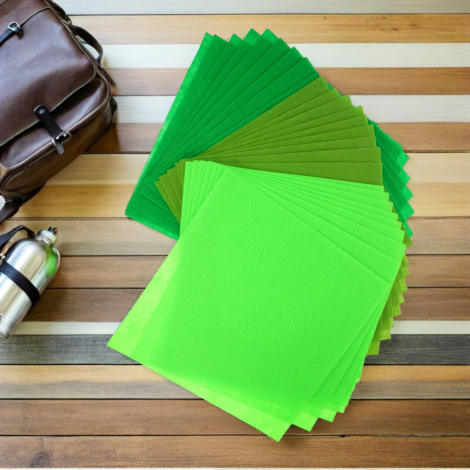 30Pcs Green Felt Sheets Thick  - Art And Craft Autumn ulasan dan harga