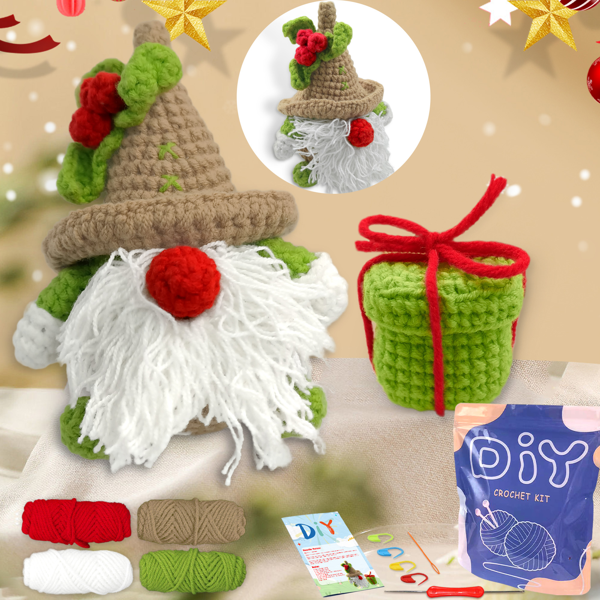 YAMAXIN 2PC Christmas Themed C - Art Craft Yarn ulasan dan harga
