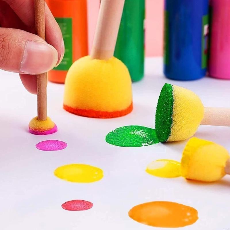 30Pieces Round Sponges Brush S - Art Craft Description ulasan dan harga