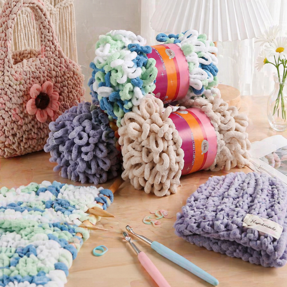 100% Polyester Finger Loop Yar - Art Craft Yarn ulasan dan harga