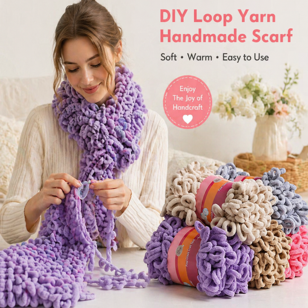 100% Polyester Finger Loop Yar - Art Craft Yarn ulasan dan harga