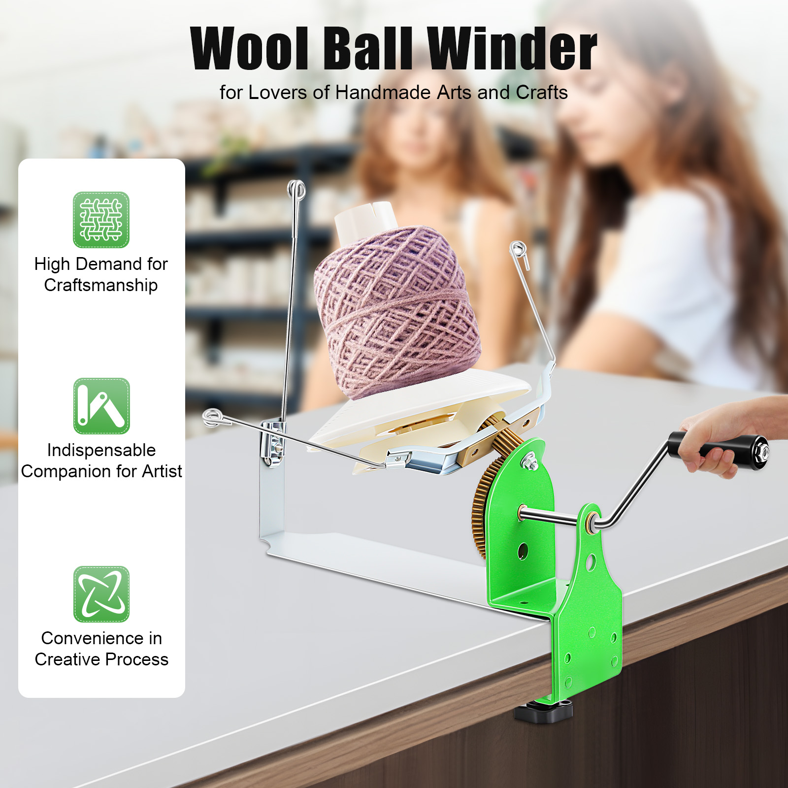 Portable Wool Ball Winder 400- - Art Craft Yarn ulasan dan harga