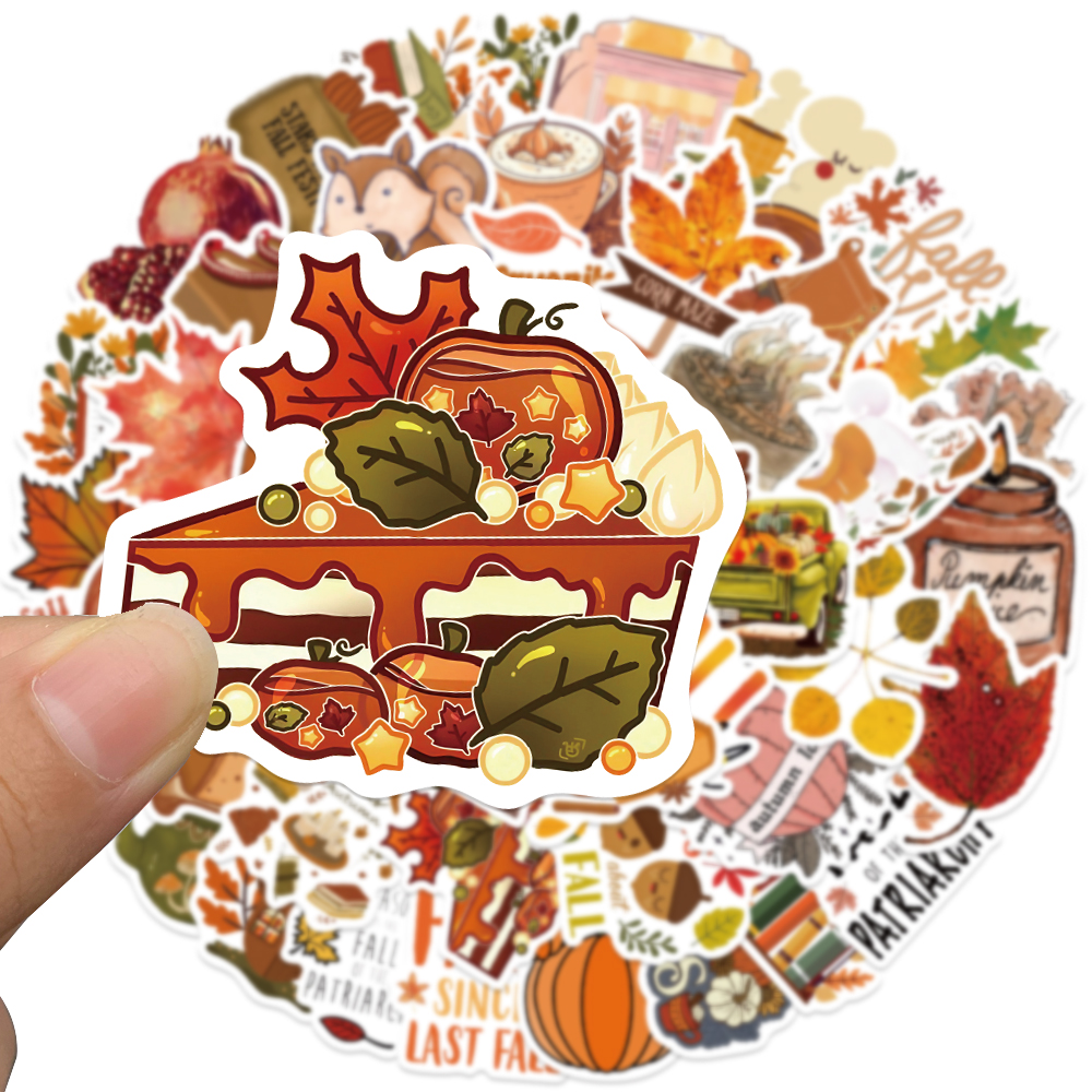 50PCS Cute Autumn Fall Sticker - Art And Craft Autumn ulasan dan harga