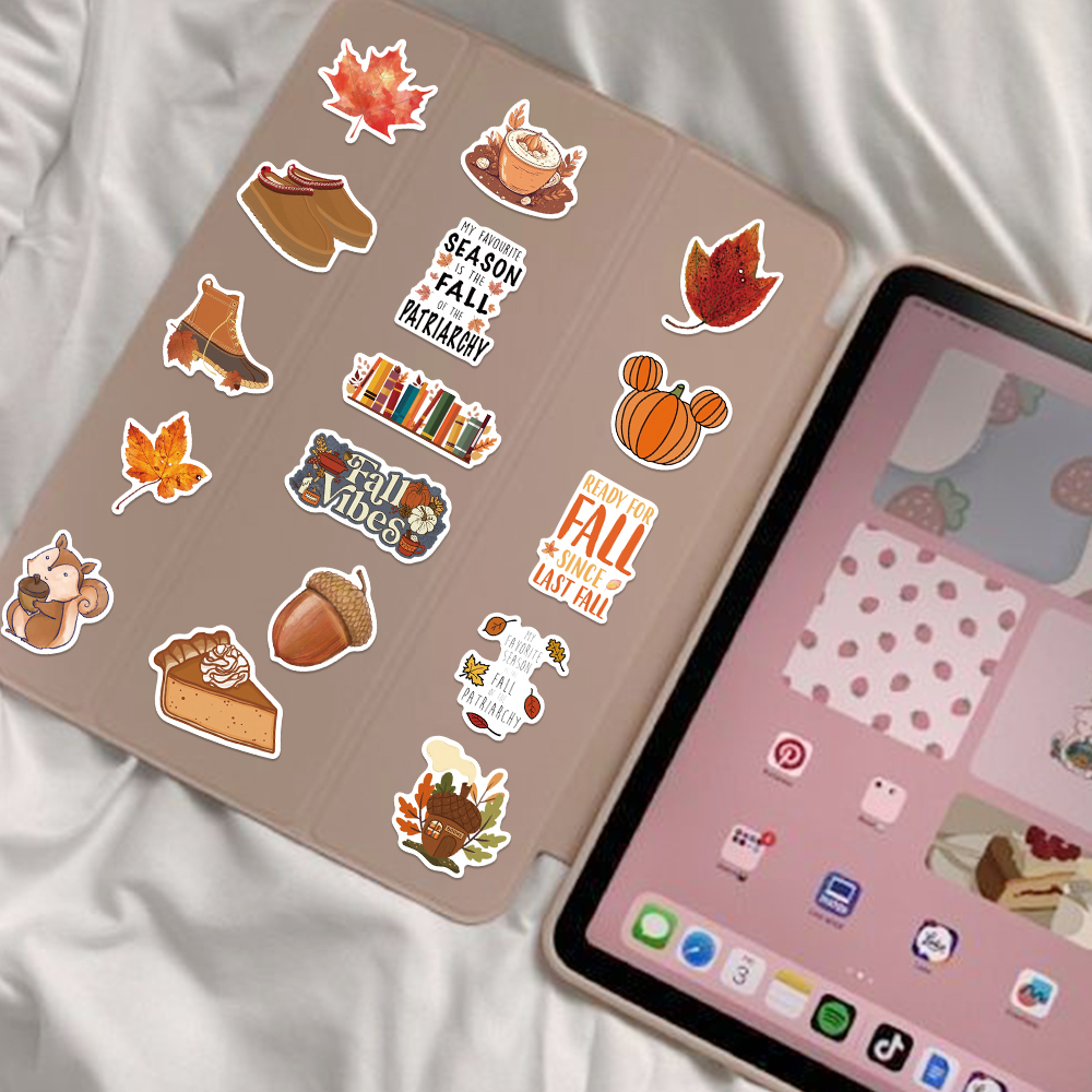50PCS Cute Autumn Fall Sticker - Art And Craft Autumn ulasan dan harga