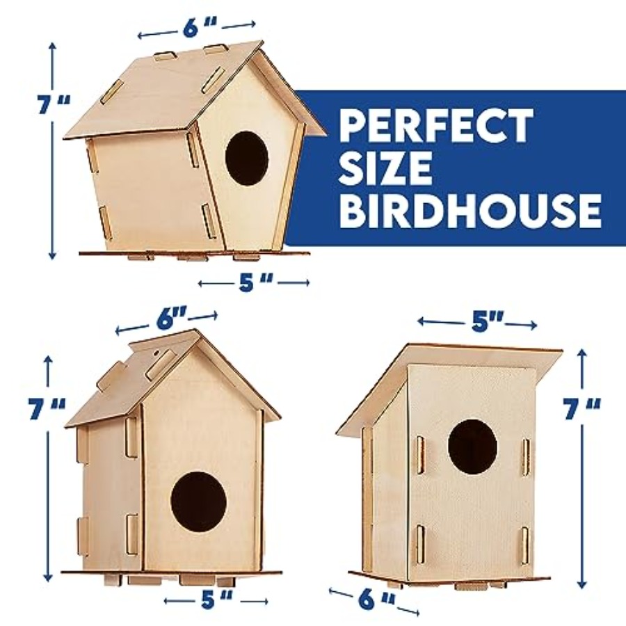 Kit - Unfinished Wood Bird Hou - Art Crafting ulasan dan harga