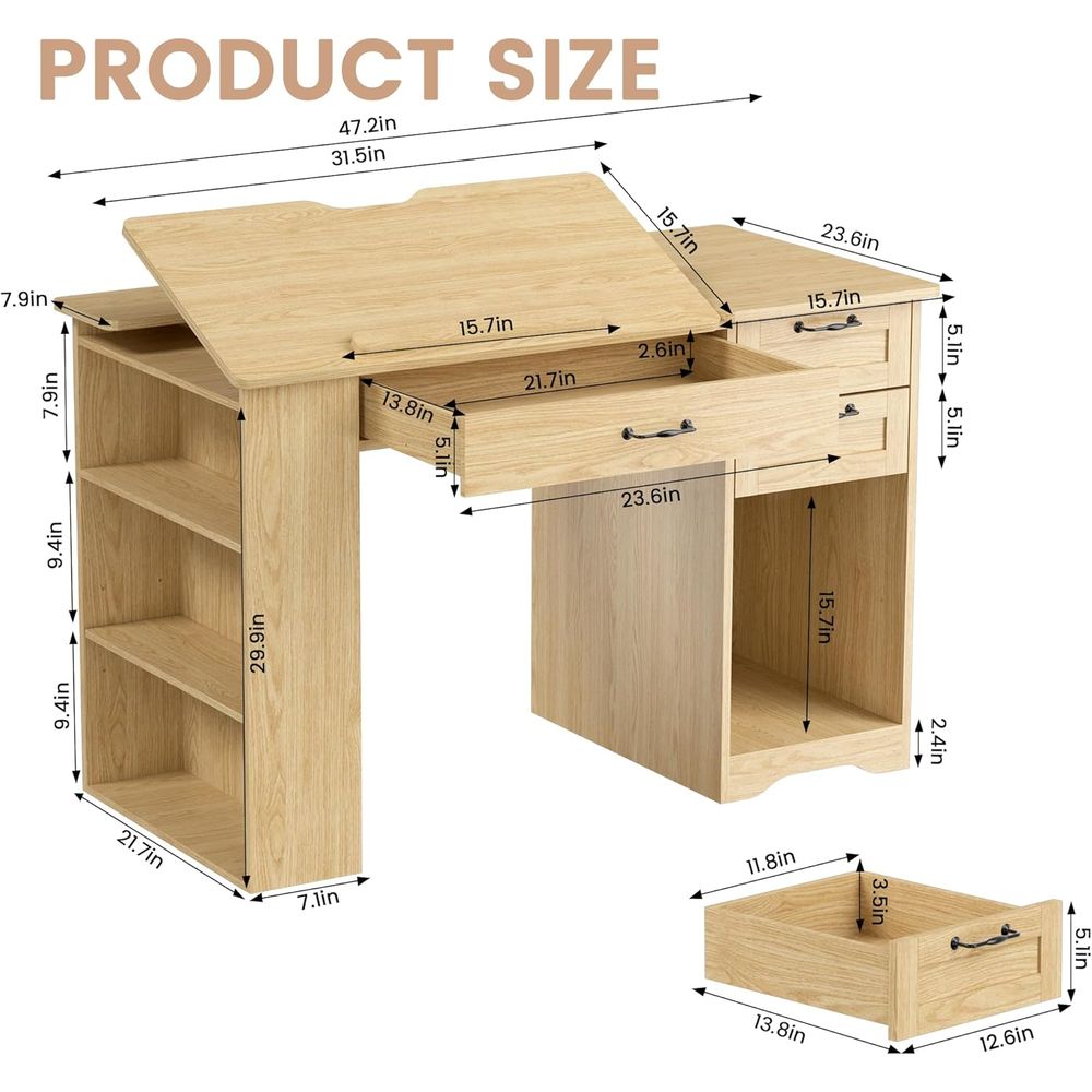 Adjustable Desk with Storage,  - Art & Craft Toys For Kids ulasan dan harga