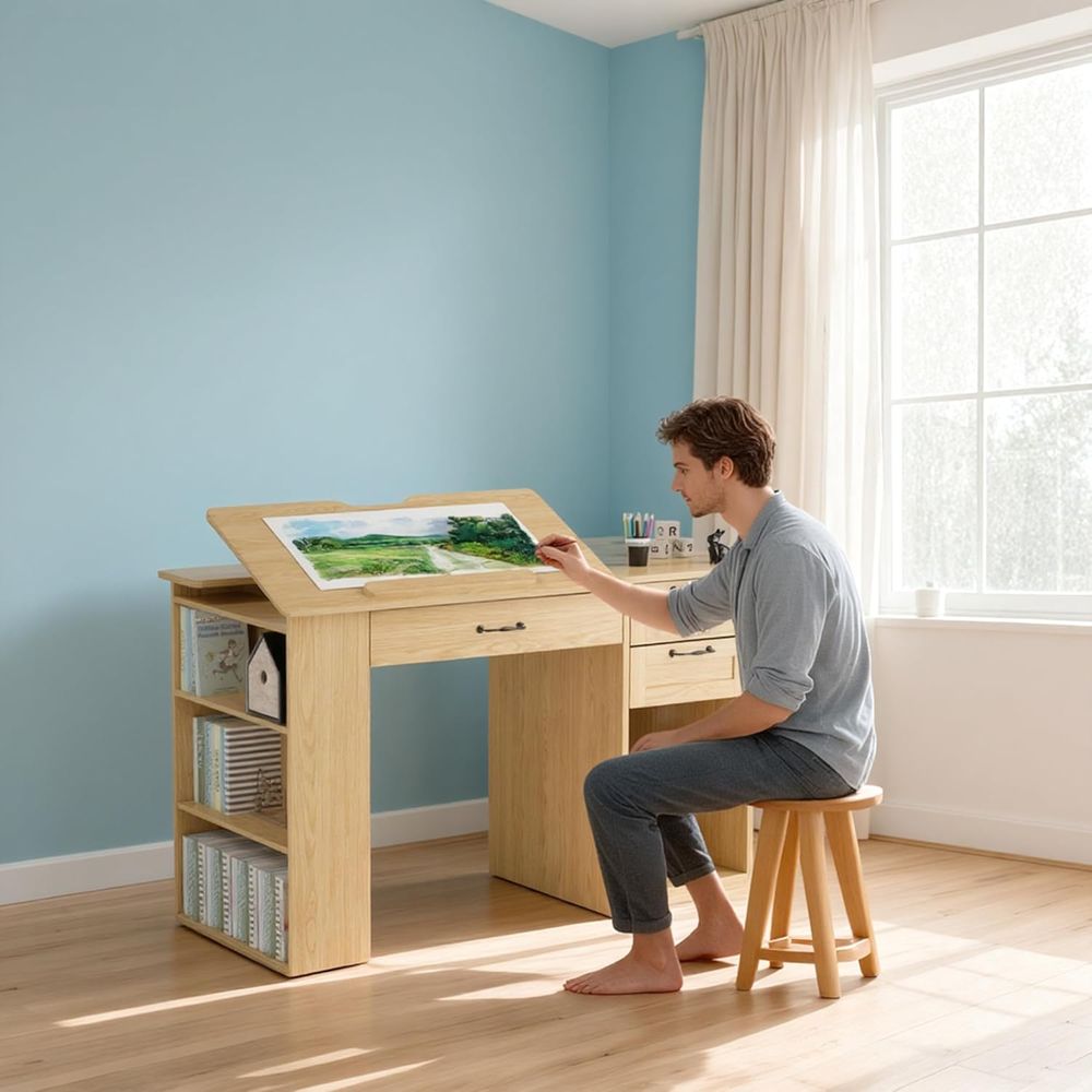 Adjustable Desk with Storage,  - Art & Craft Toys For Kids ulasan dan harga