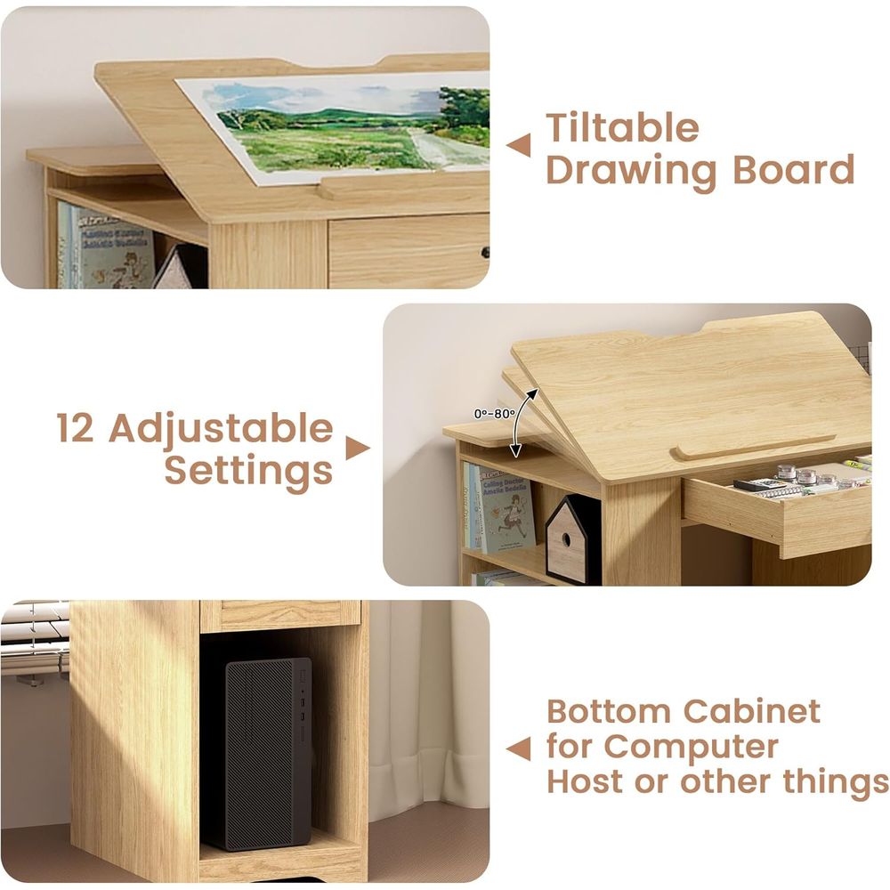 Adjustable Desk with Storage,  - Art & Craft Toys For Kids ulasan dan harga