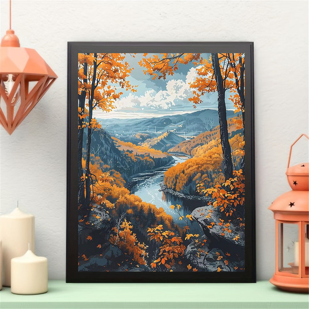 HUACAN Field Mountain Cross Po - Art And Craft Autumn ulasan dan harga