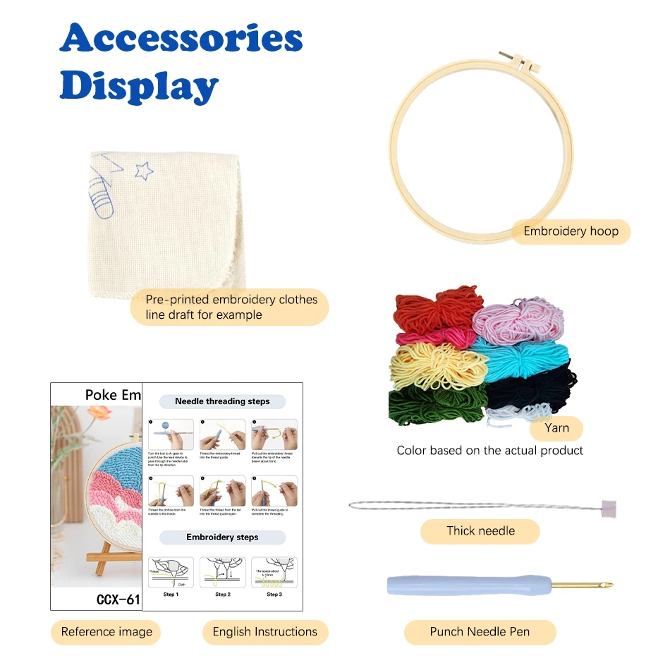 SDOYUNO Diy Punch Needle Embro - Art Craft Yarn ulasan dan harga