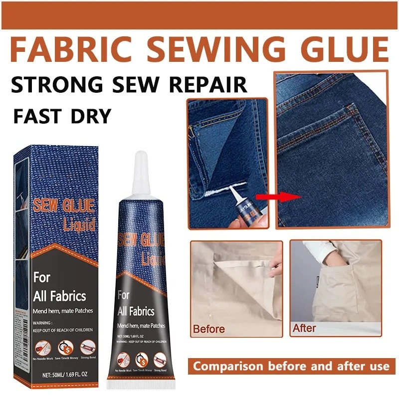 50ml Fabric Sewing Glue Fast D - Leather Tooling Kit ulasan dan harga
