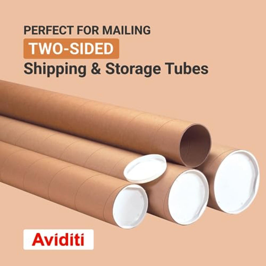 Cardboard Tubes with Caps, 20
