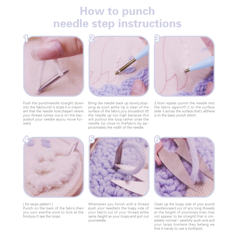 Punch Needle Kits Handicraft A - Art Craft Yarn ulasan dan harga