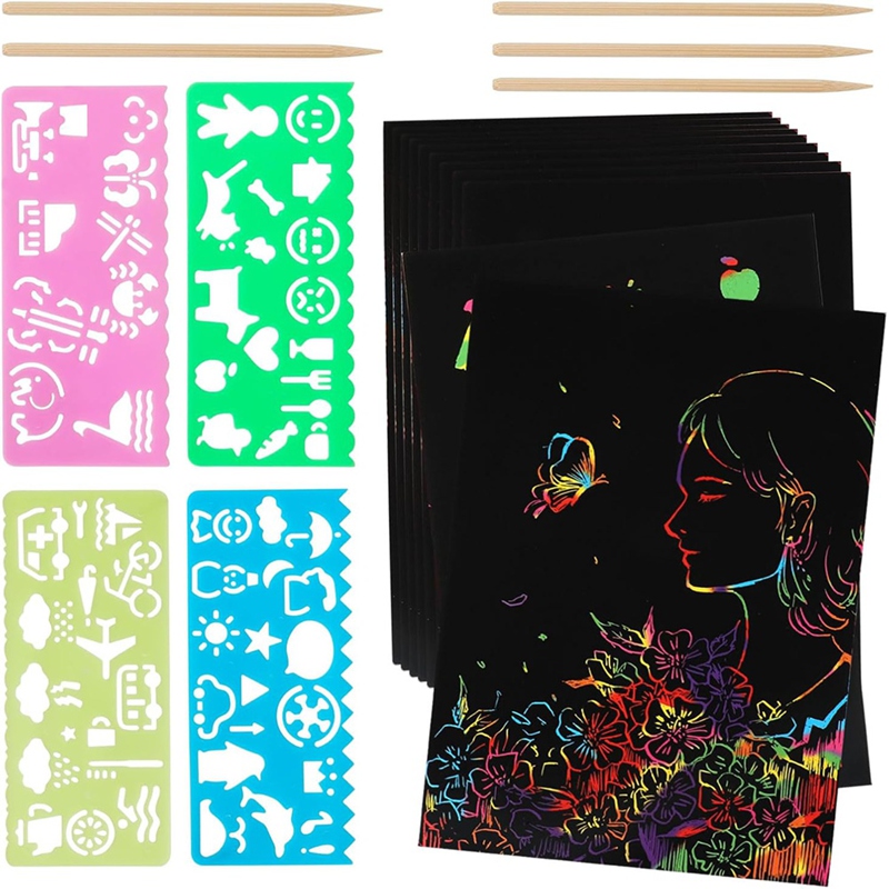 Scratch Paper Art Set, Black C - Art Crafting ulasan dan harga