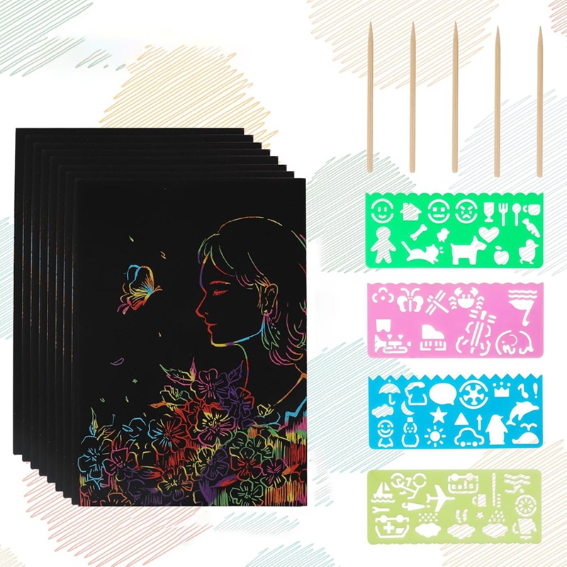 Scratch Paper Art Set, Black C - Art Crafting ulasan dan harga