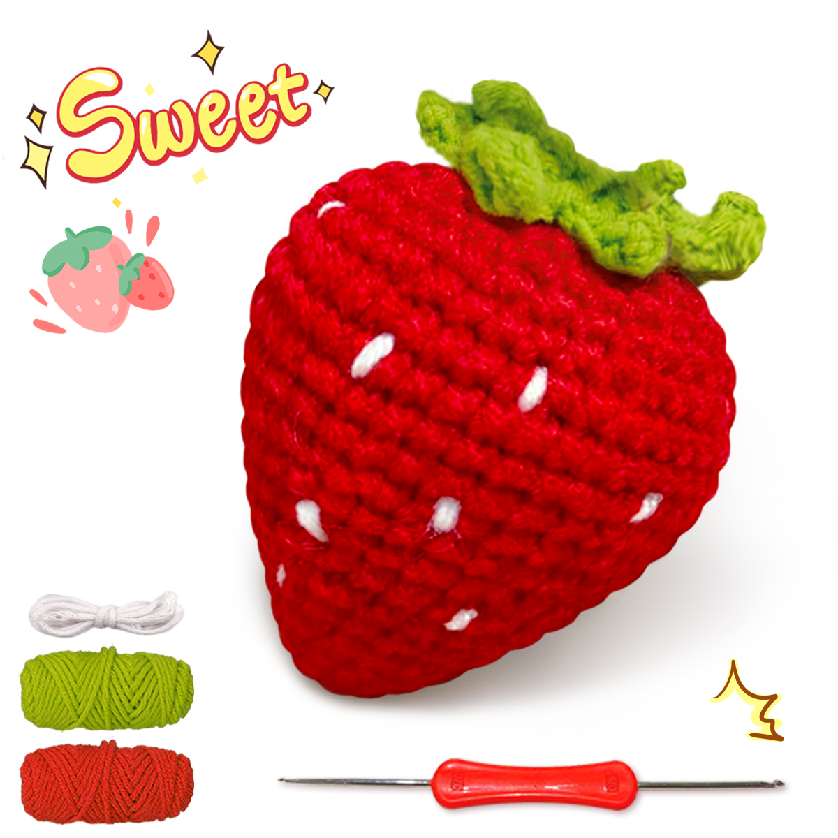 YAMAXIN 1PC Fruit Theme Croche - Art Craft Yarn ulasan dan harga
