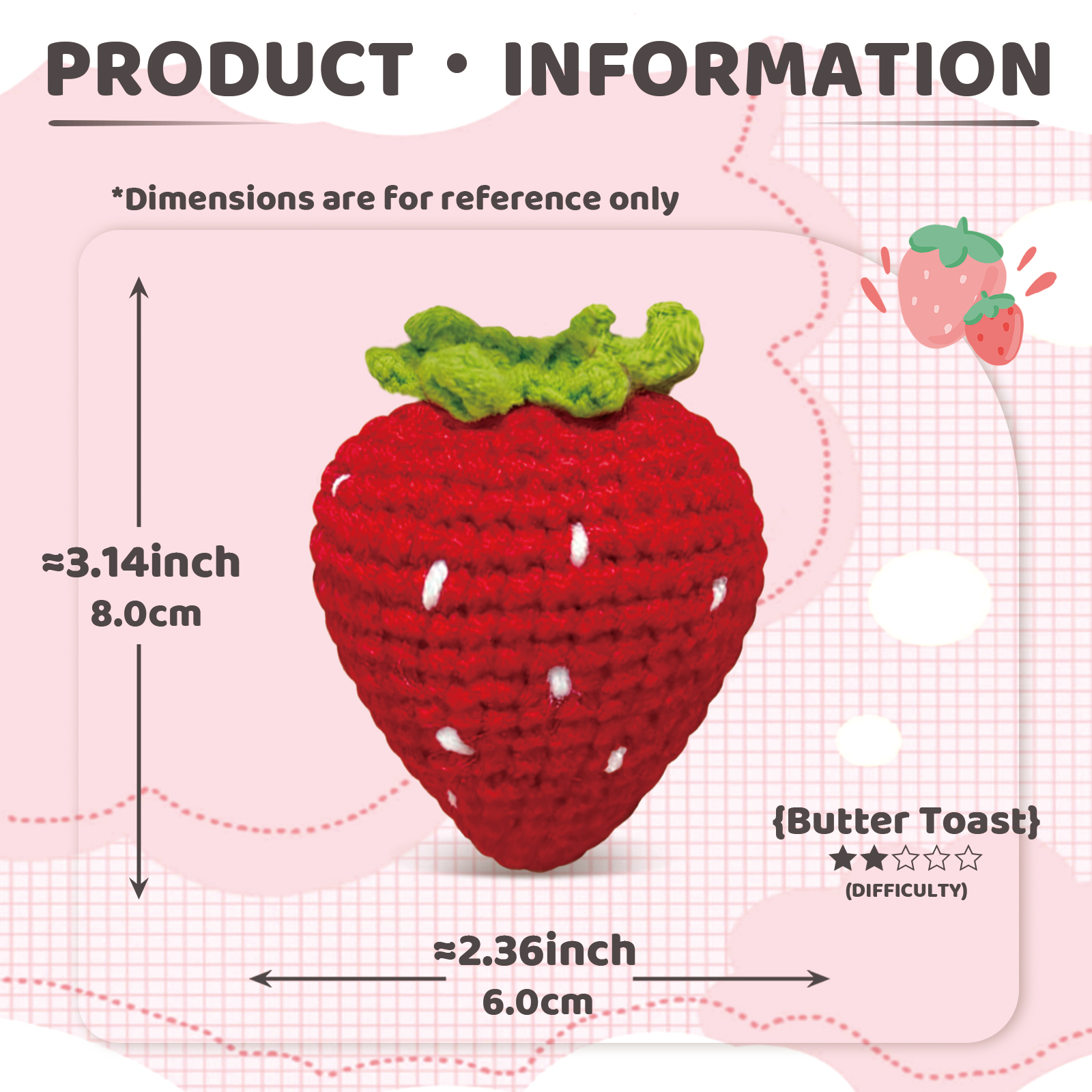 YAMAXIN 1PC Fruit Theme Croche - Art Craft Yarn ulasan dan harga