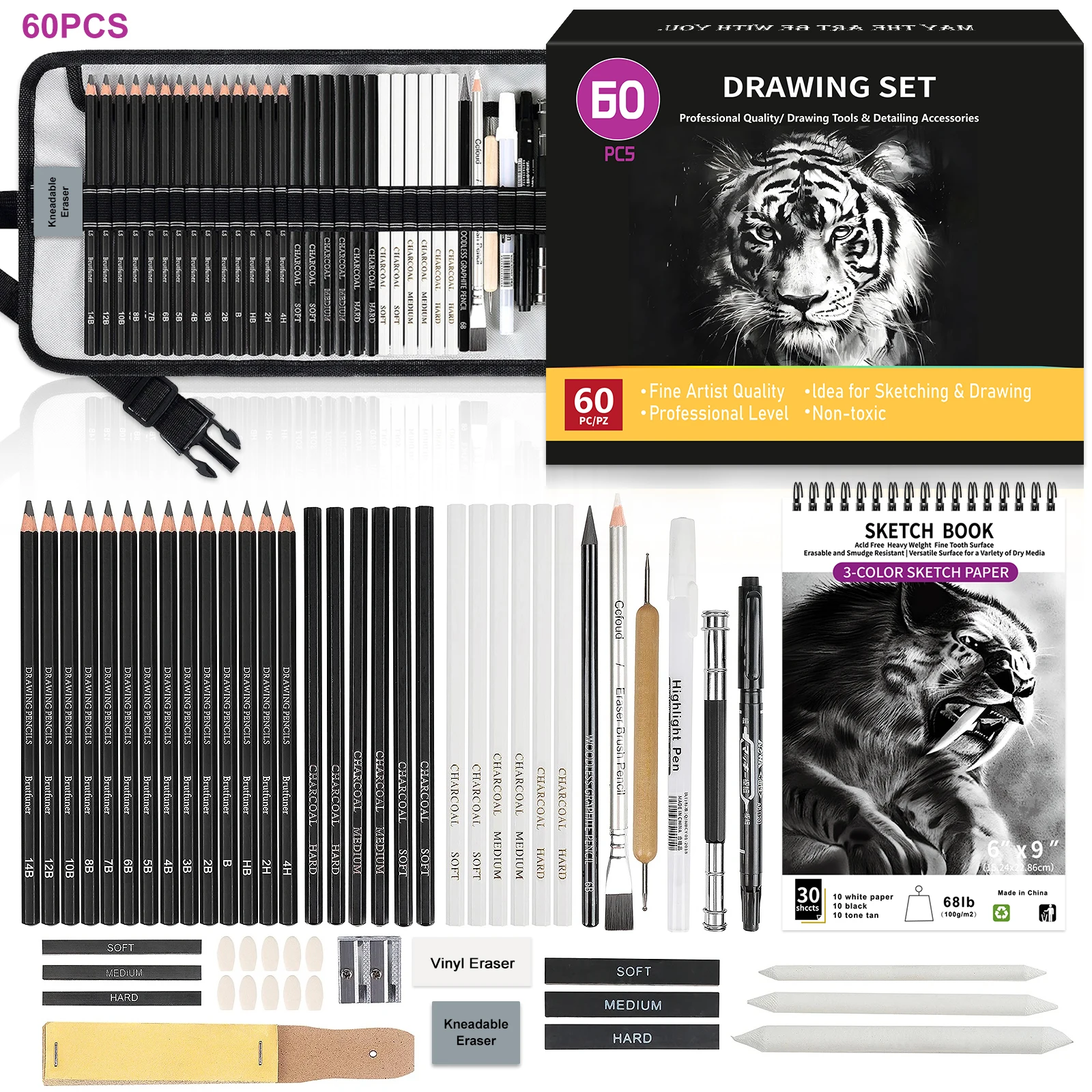 14/18/46/54/60/75pcs Drawing S - Colored Pencil Professional ulasan dan harga