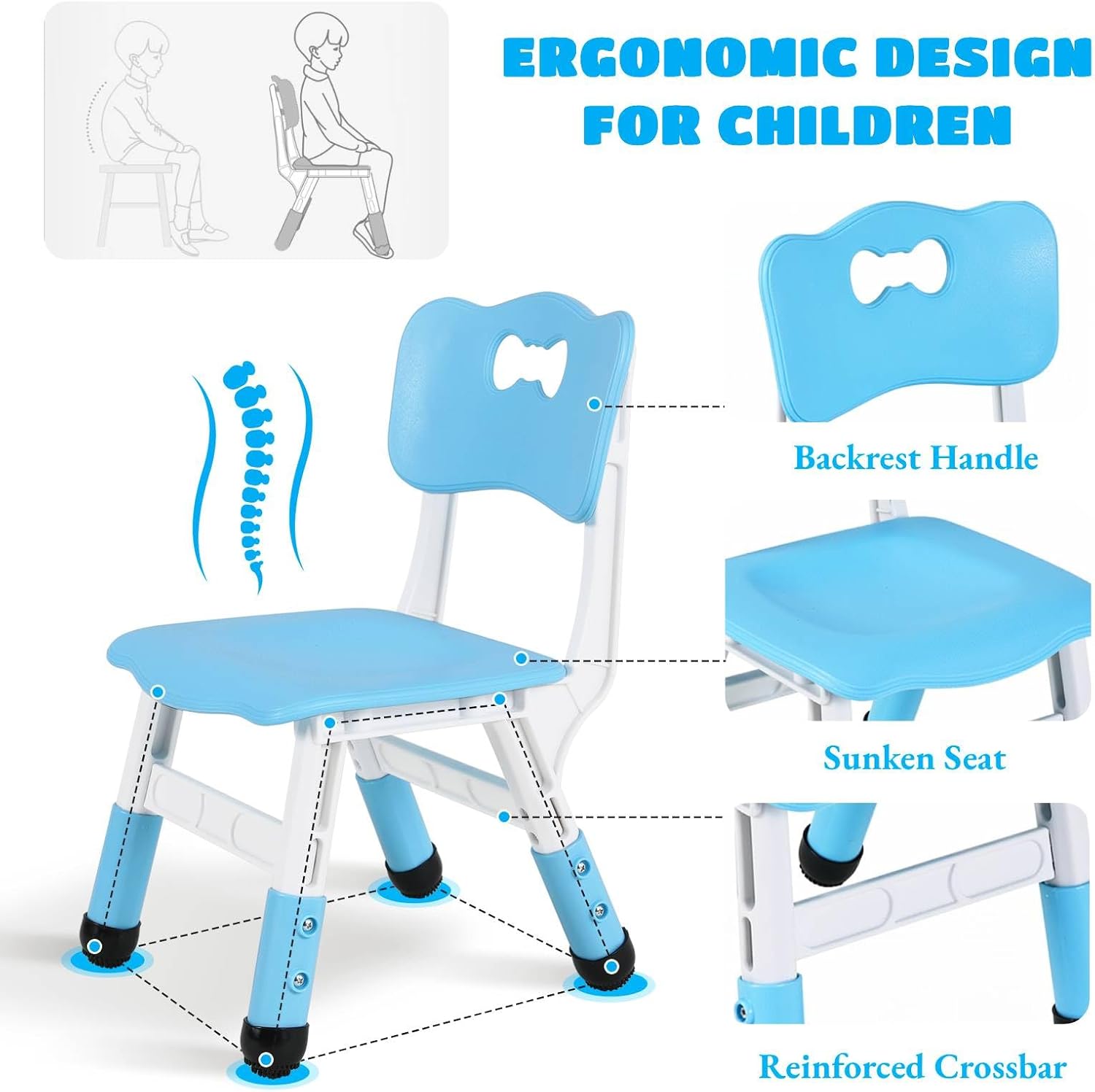 Kids Table and 6 Chairs Set, H - Art Craft Activities For Preschoolers ulasan dan harga