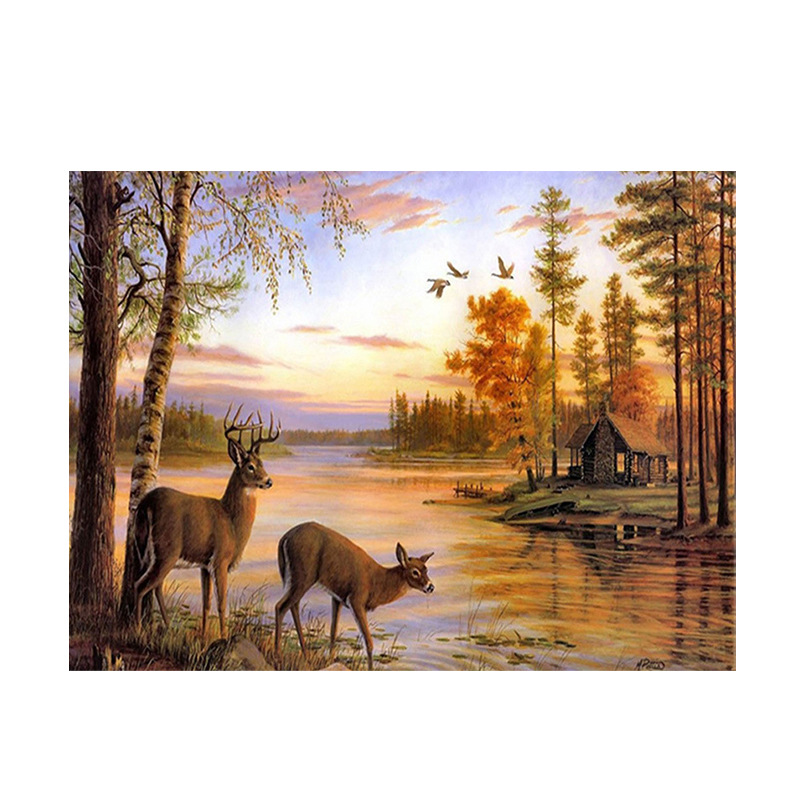 Autumn Forest Deer Diamond Pai - Art And Craft Autumn ulasan dan harga