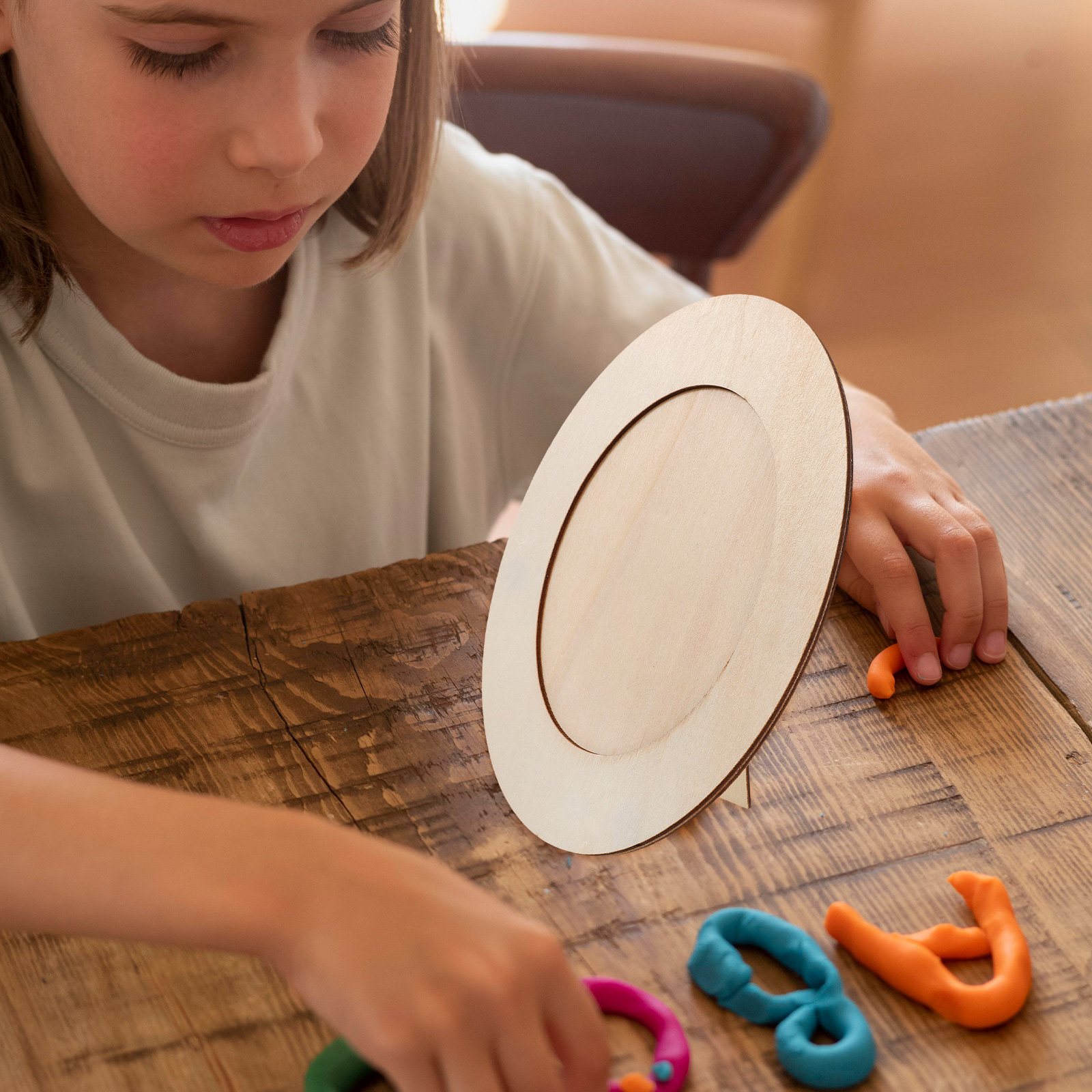 DIY Unfinished Wooden Oval Pho - Art Craft Activities For Preschoolers ulasan dan harga