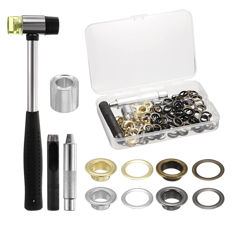 ABWZ-100Pcs Grommet Eyelets To - Leather Tooling Kit ulasan dan harga