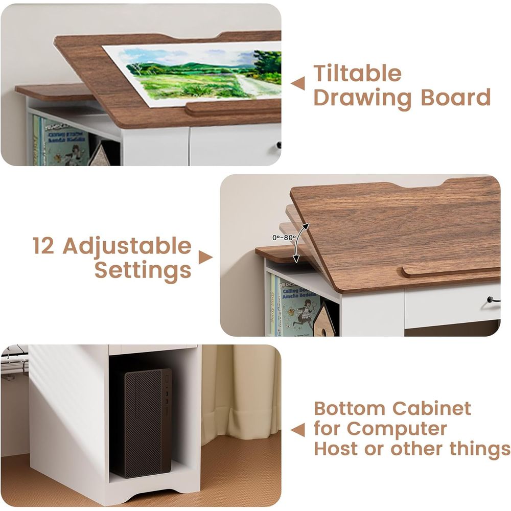 Adjustable Desk with Storage a - Art & Craft Toys For Kids ulasan dan harga