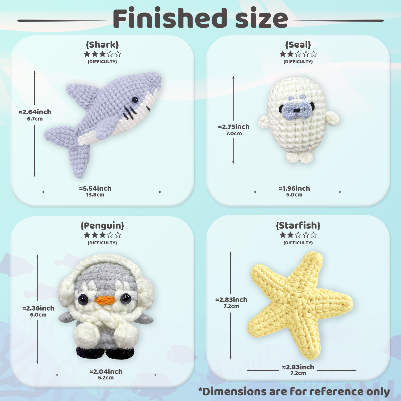 YAMAXIN 4PCS DIY Crochet Kit f - Art Craft Yarn ulasan dan harga