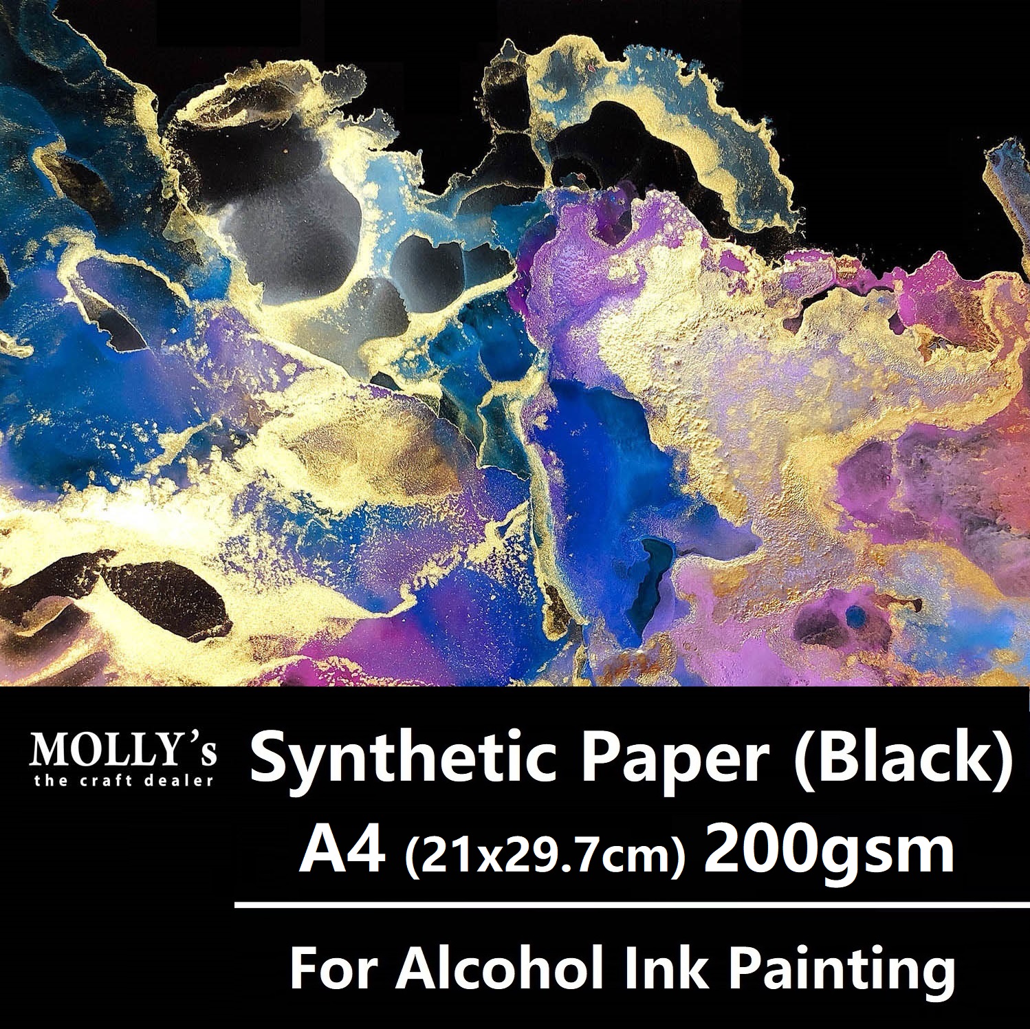 Alcohol Ink Paper A4 Black Smo - Artwork Craft ulasan dan harga