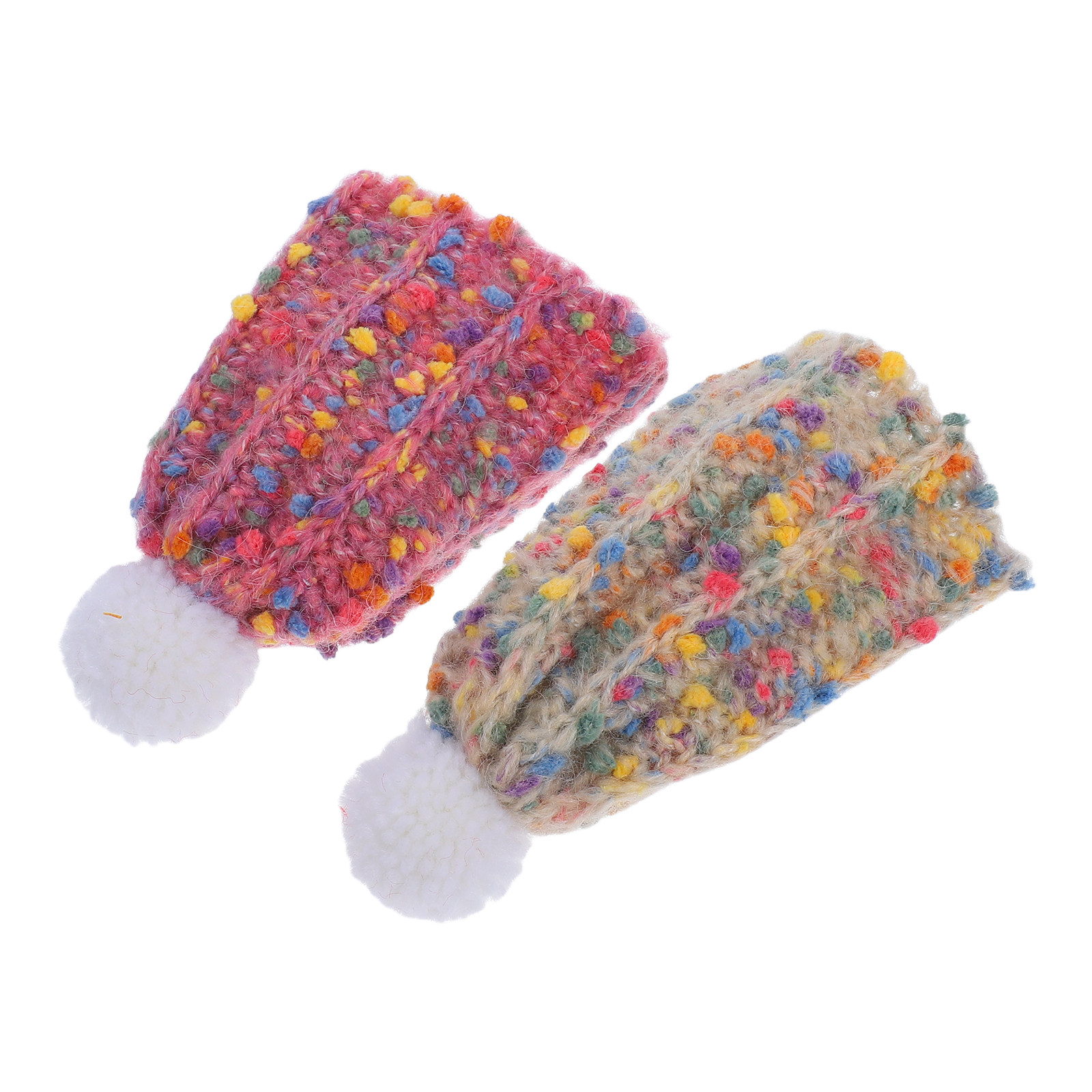 2Pcs Mini Knitted Hats Wool Ya - Art Craft Yarn ulasan dan harga