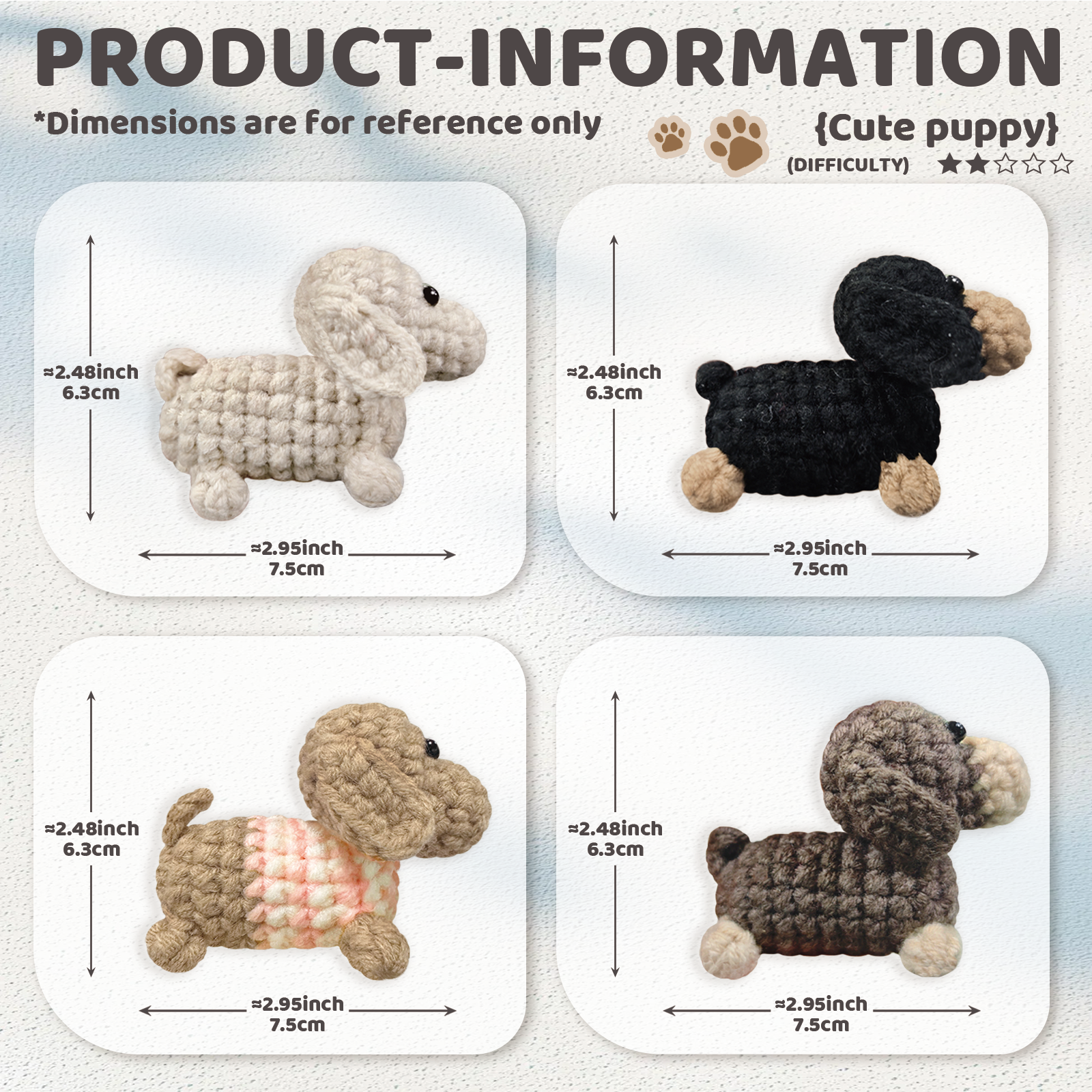 YAMAXIN 4PC Dog Crochet Needle - Art Craft Yarn ulasan dan harga