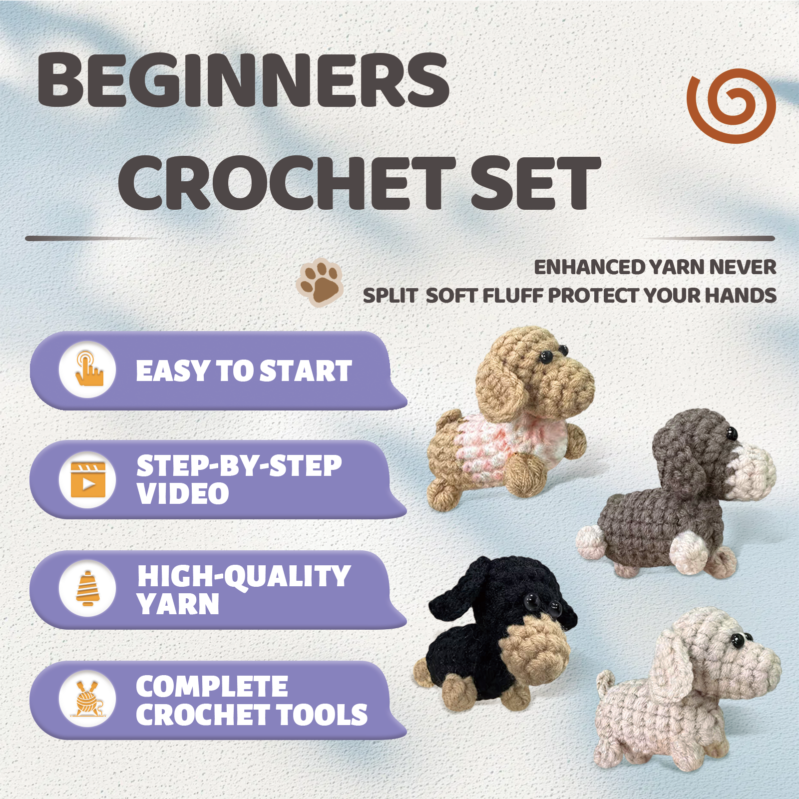 YAMAXIN 4PC Dog Crochet Needle - Art Craft Yarn ulasan dan harga