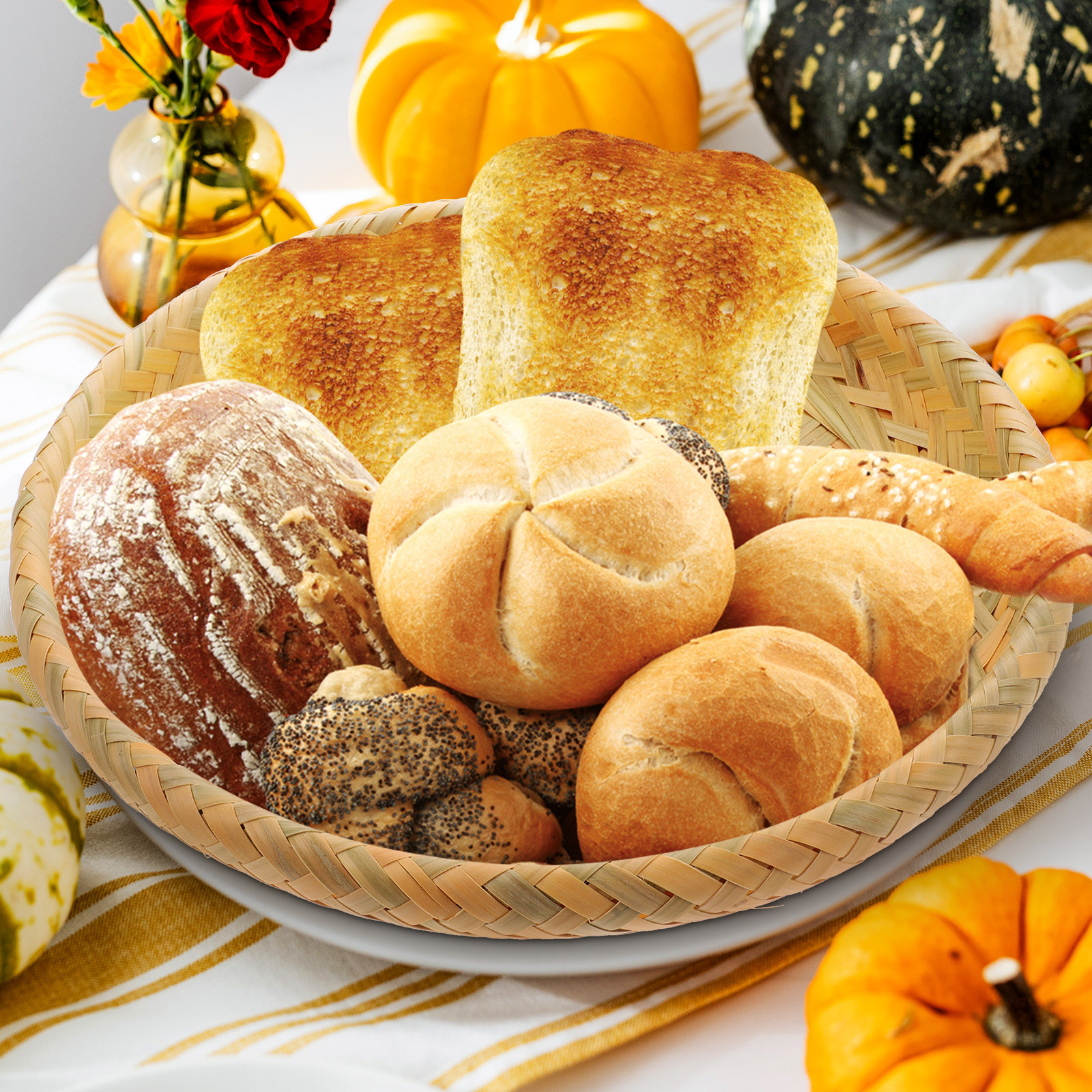 Bamboo Basket Tray Bread Candy - Artwork Craft ulasan dan harga