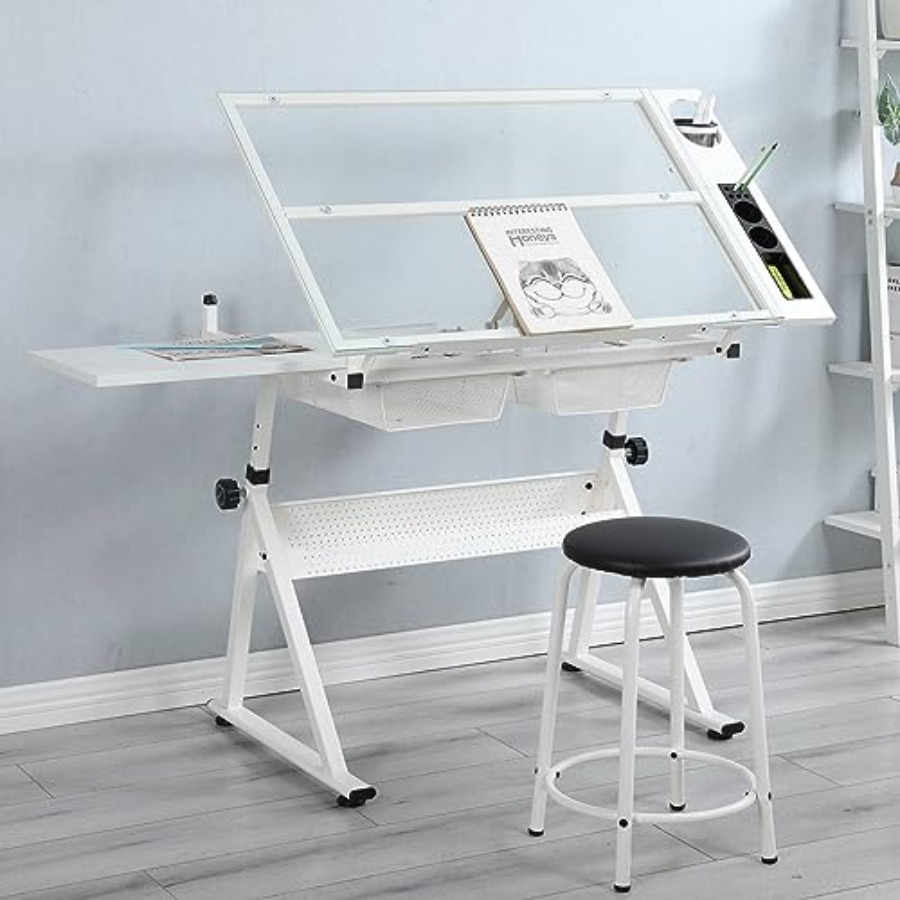 Drafting Table with Stool Mode - Art & Craft Toys For Kids ulasan dan harga