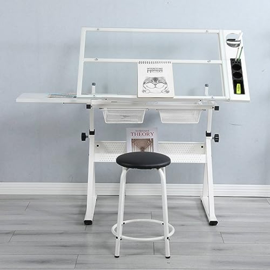 Drafting Table with Stool Mode - Art & Craft Toys For Kids ulasan dan harga