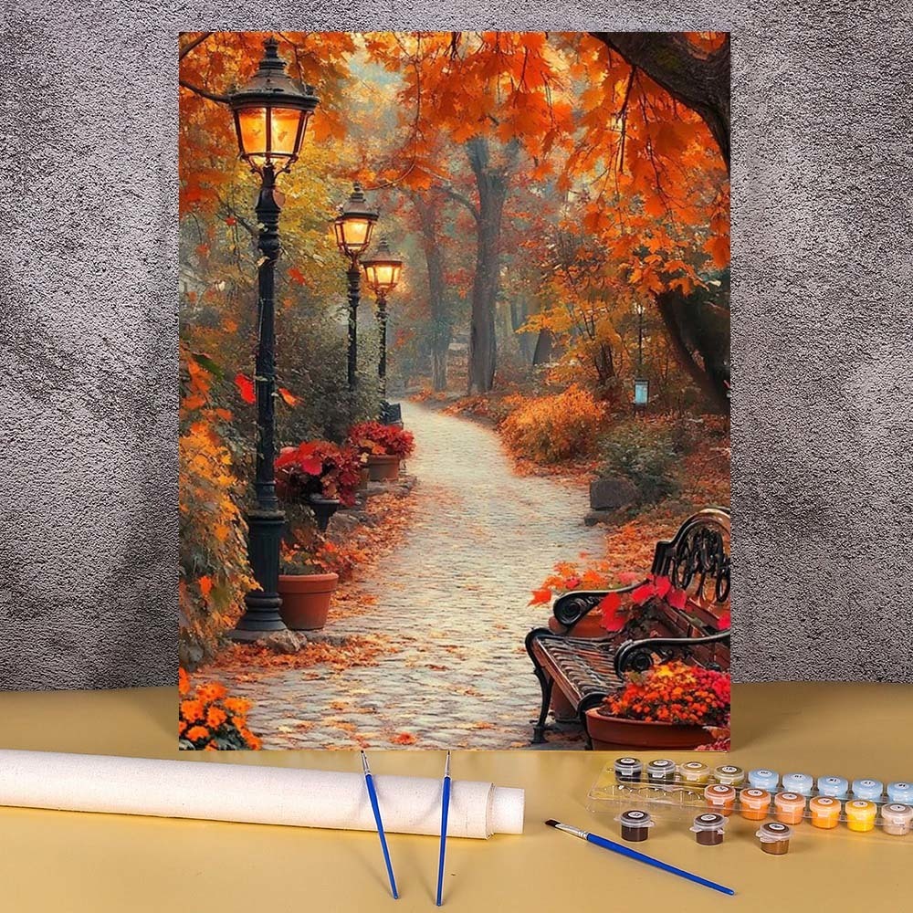1pc frameless 20x30cm Paint By - Art And Craft Autumn ulasan dan harga